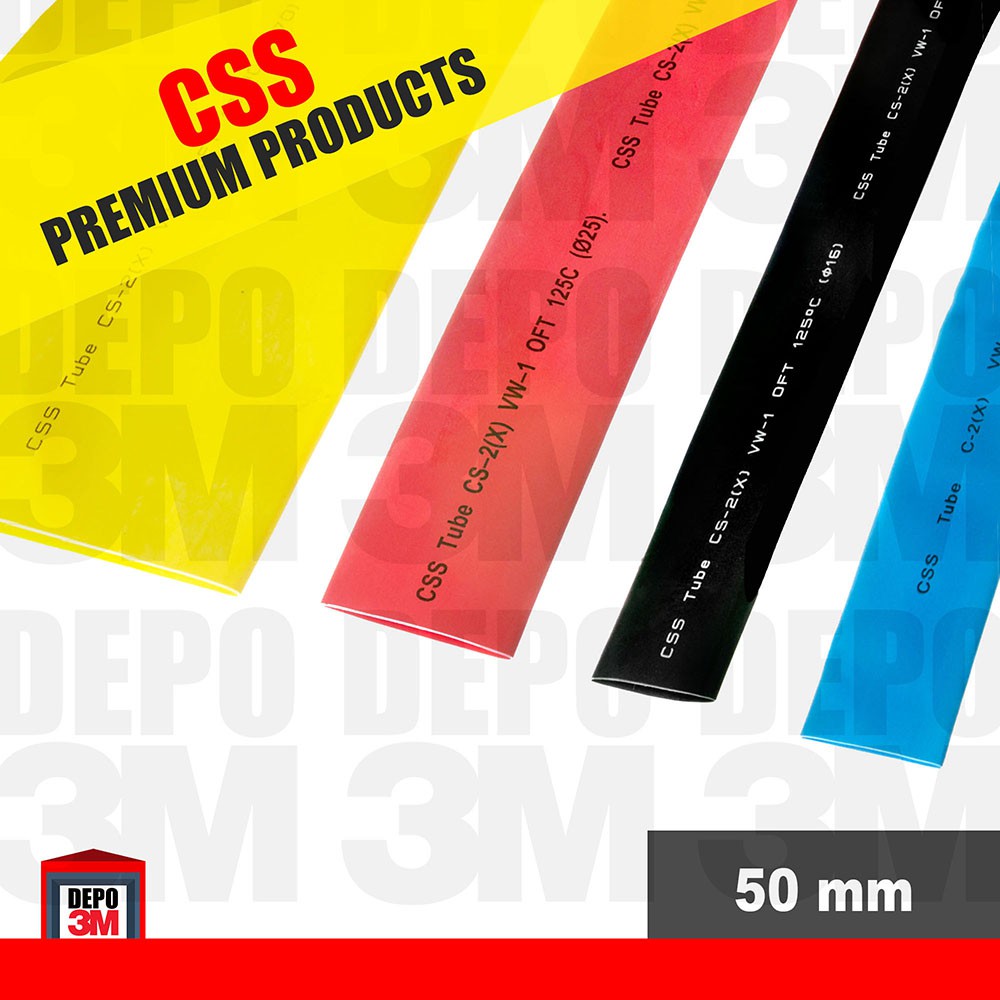 Jual Heatshrink Warna Ecer/Grosir 50 mm @ 1 meter ( Selongsong Bakar ...