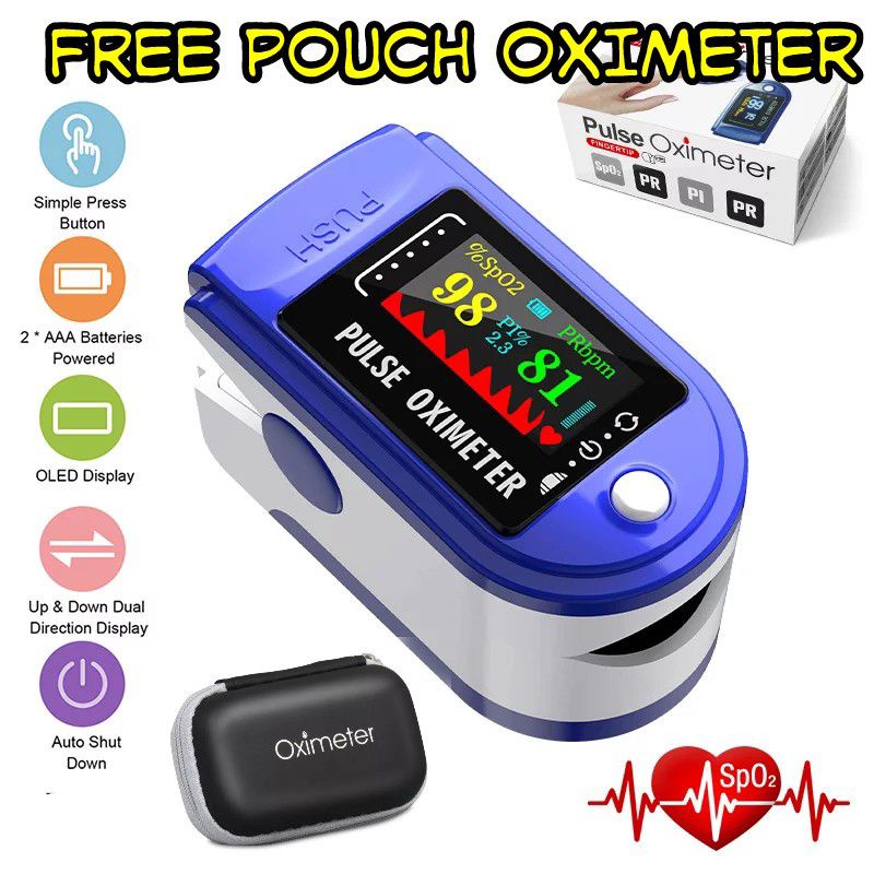 Jual alat ukur detak jantung kadar oksigen darah SPO2 heart rate-finger ...