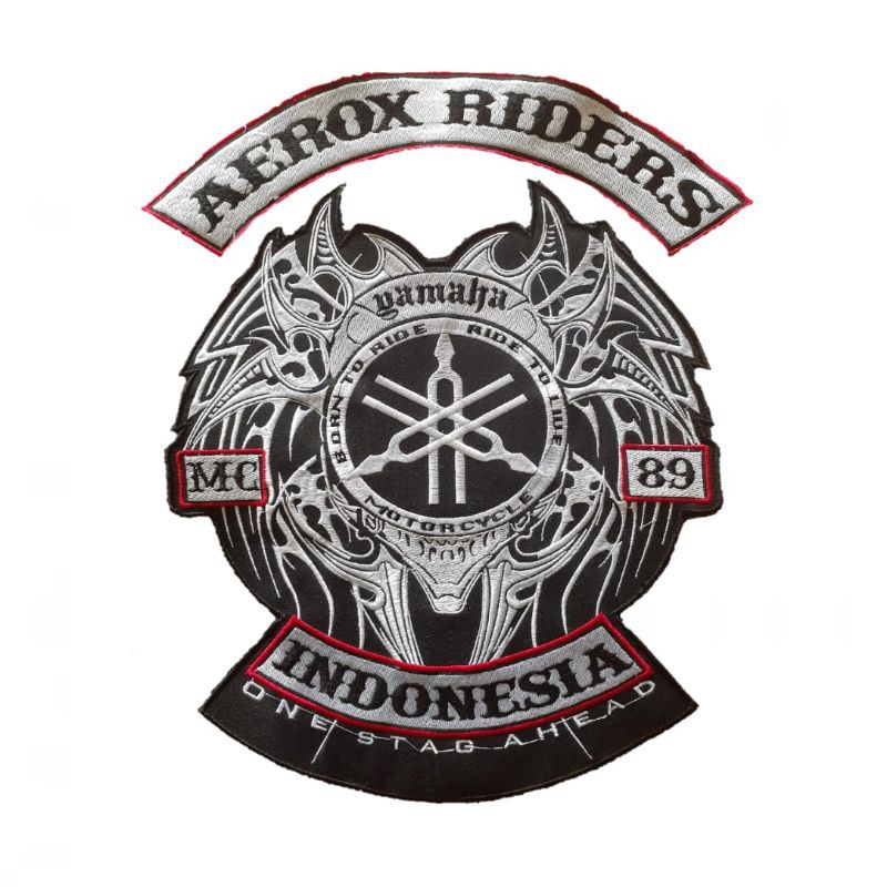 Jual Logo Patch Custom Bordir Emblem/Logo motor Tempelan Jaket Stiker