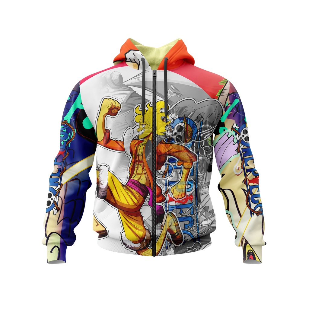 Jual Jaket Hoodie Pria Serial Anime Jepang New One Piece Full Printing