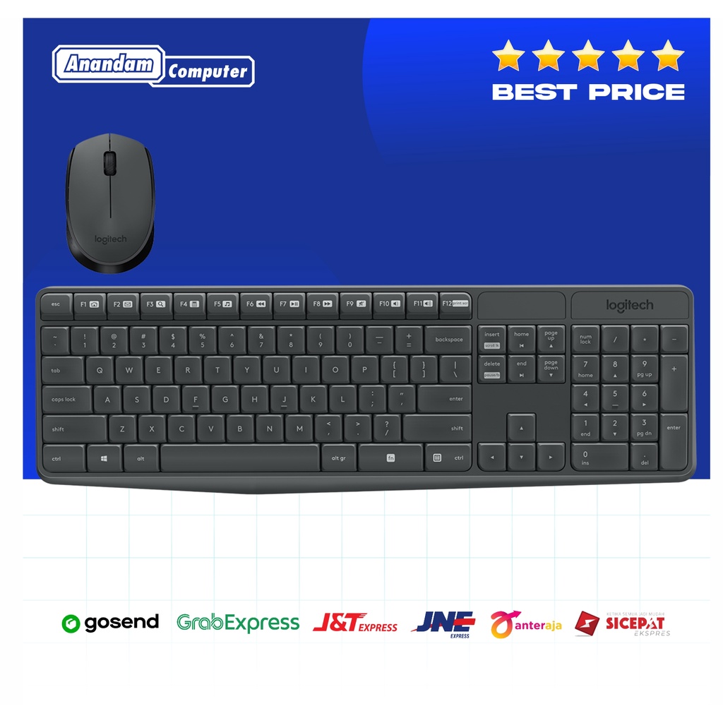 Jual Keyboard mouse wireless Logitech MK235 | Shopee Indonesia