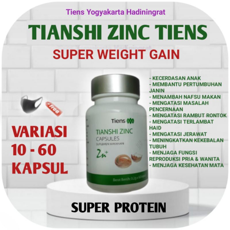 Jual Tiens Zinc Capsules Original/Penambah Nafsu Makan Anak Dewasa