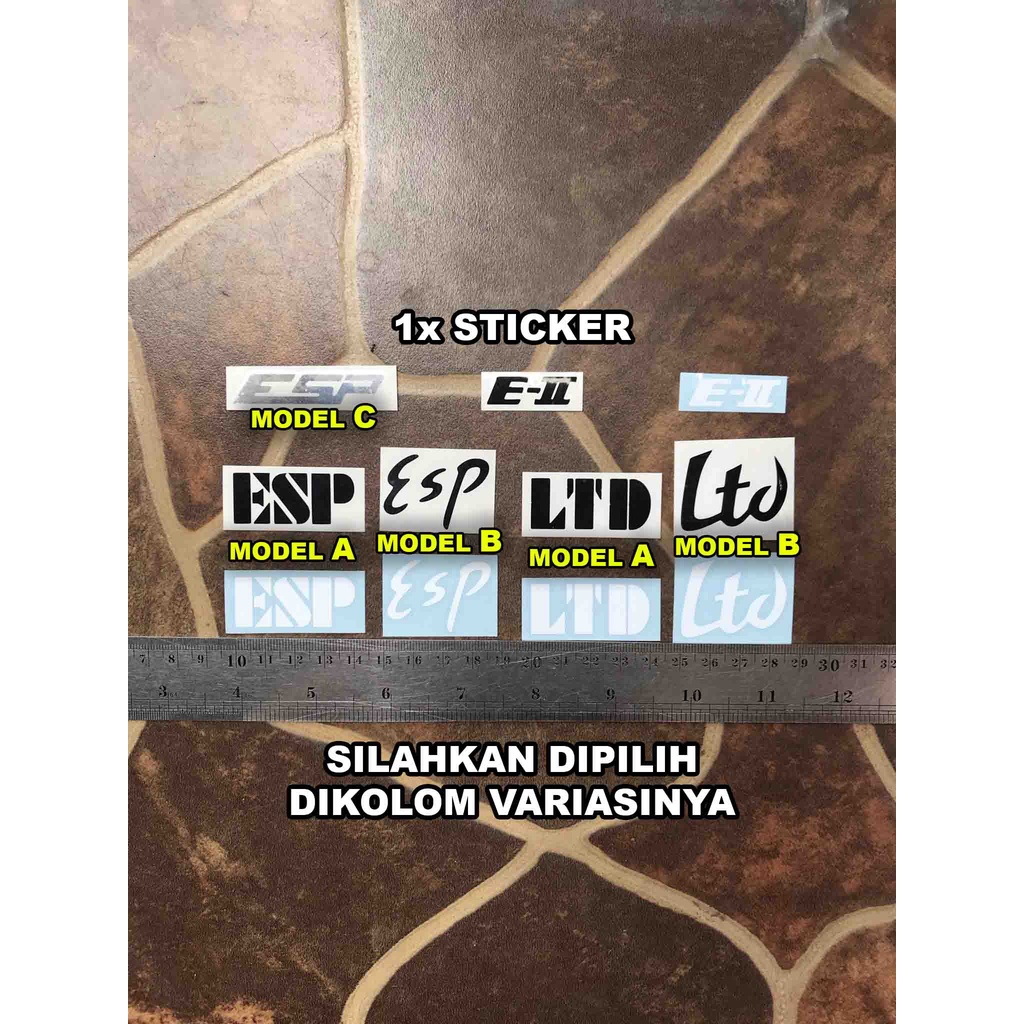 Jual Gitar Ltd Esp E Ii Headstock Sticker Tempel E Elektrik Decal