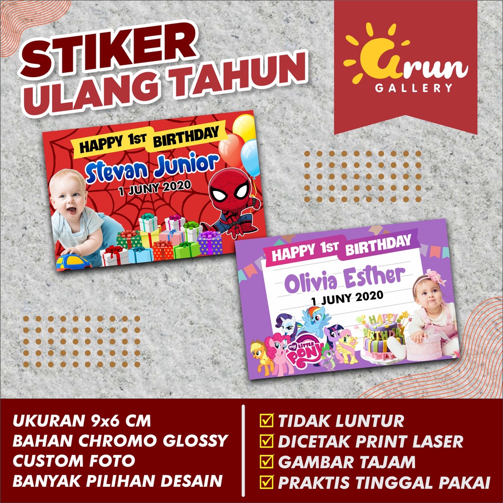Jual STIKER ULANG TAHUN ANAK PERLENGKAPAN ULANG TAHUN PERLENGKAPAN PESTA ULANG TAHUN Shopee
