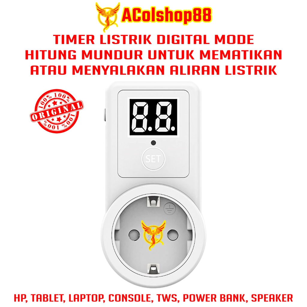 Jual TIMER LISTRIK DIGITAL STOP KONTAK ARDE HITUNG MUNDUR WAKTU ON OFF