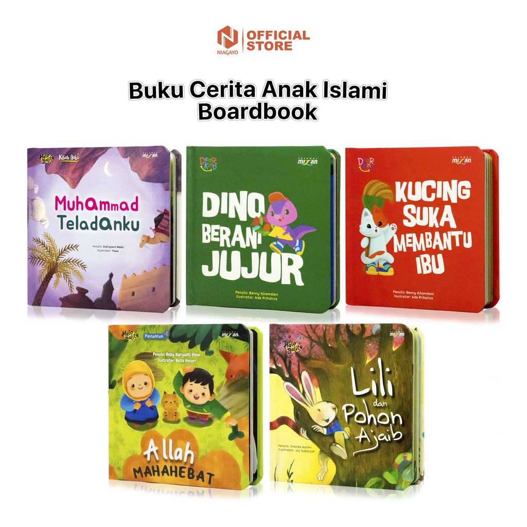 Jual Buku Anak : Boardbook Anak Seri Allah Maha Hebat 25 Nabi Muhammad ...