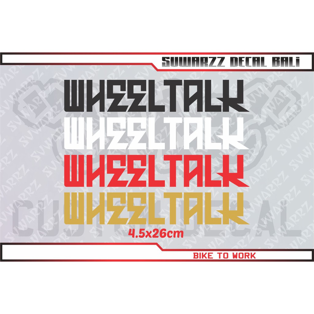 Jual STIKER STICKER CUTTING WHEELTALK | Shopee Indonesia