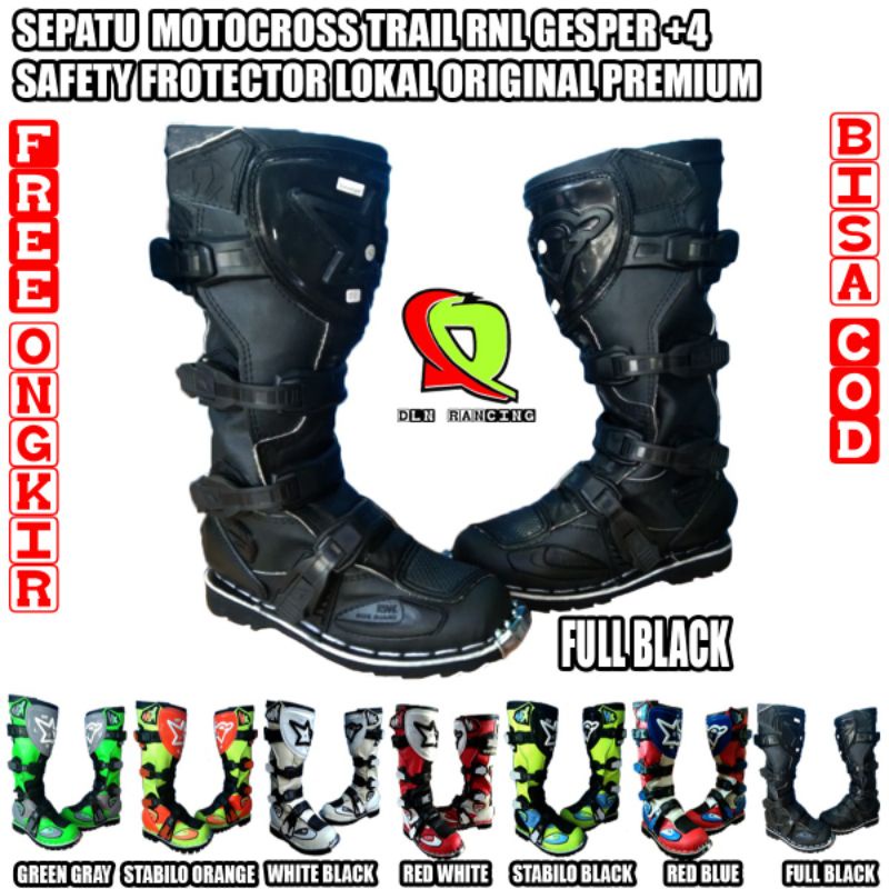 Jual Sepatu Trail RNL Gesper 4 Strap Enduro Advanture Safety Protector ...