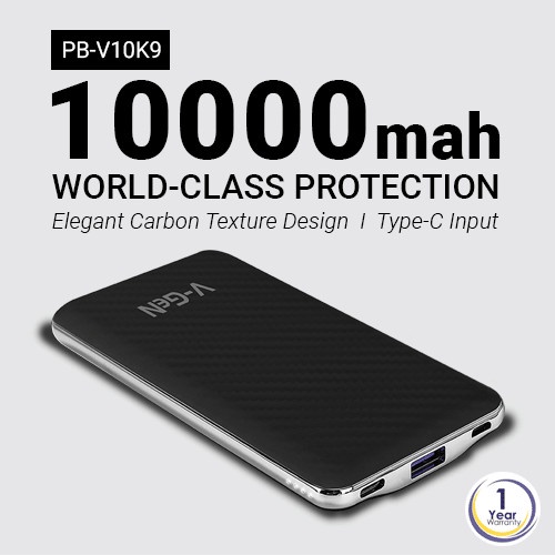 Jual POWERBANK VGEN PB V10K9 10000 MAH TYPE C INPUT (POWER BANK VGEN
