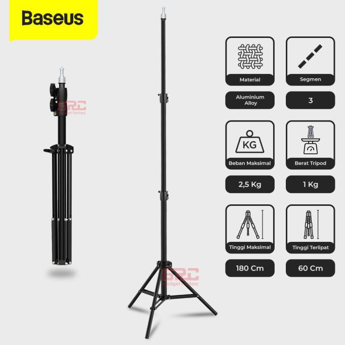 Jual Tripod HP Kamera Portable Baseus Tripod Head Selfie Stand Camera