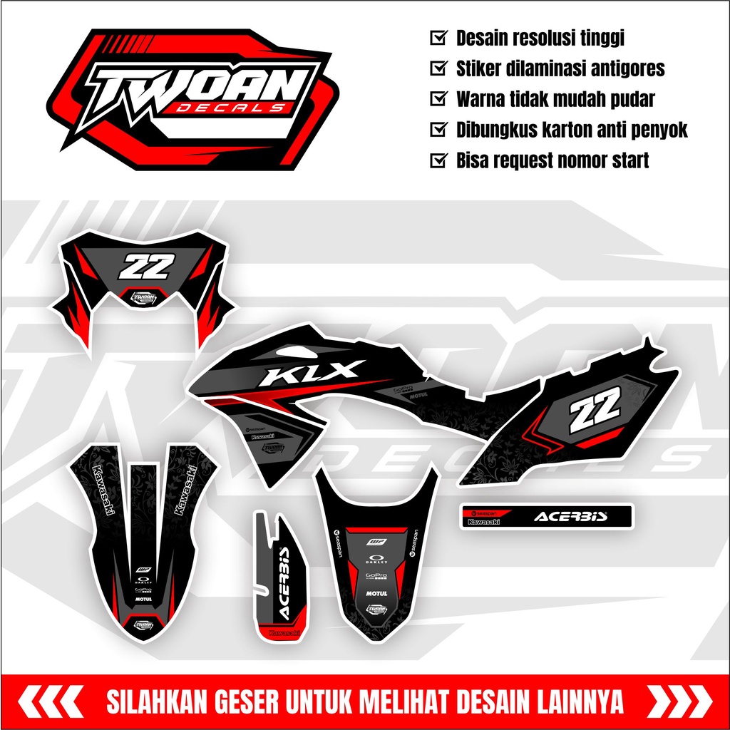 Jual Decal KLX BF / KLX G grafis 029 - STICKER DECAL - FULLBODY CUTTING ...