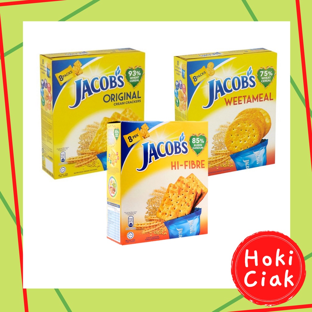 Jual Jacobs Cream Cracker Original Hi Fibre Weetameal 8 Mini Packs