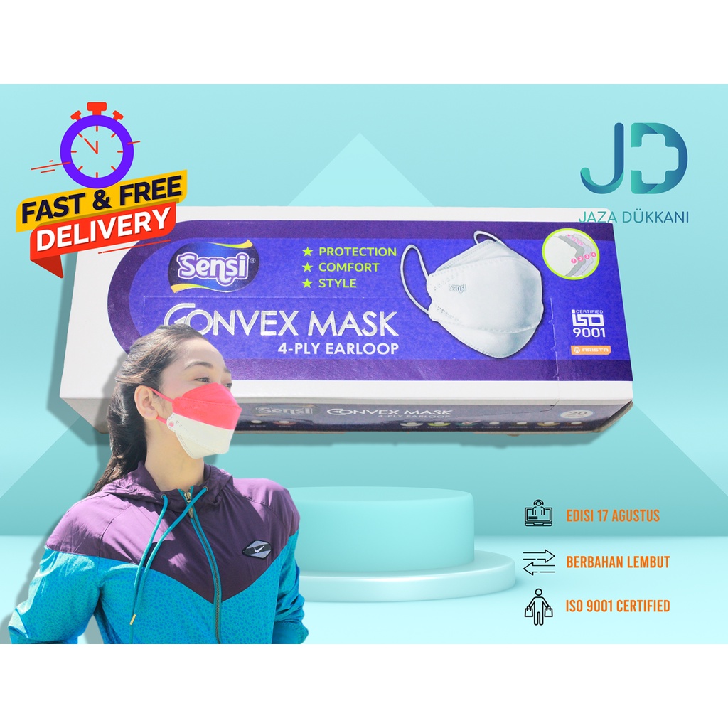 Jual Masker SENSI Convex 4ply Edisi 17 Agustus Merah-Putih (Proklamasi ...