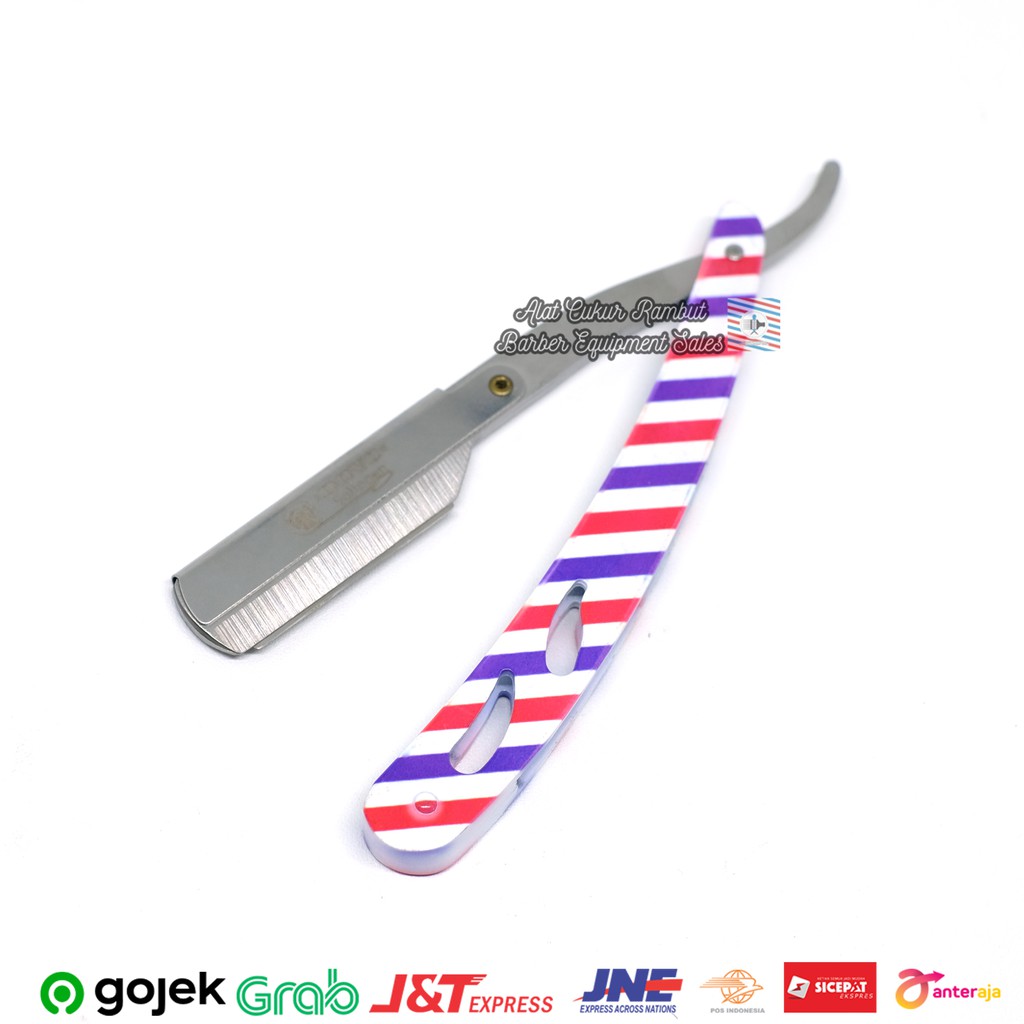 Jual Pisau Cukur Barber Pisau Cukur Lipat Razor Motif Barber Barbershop ...