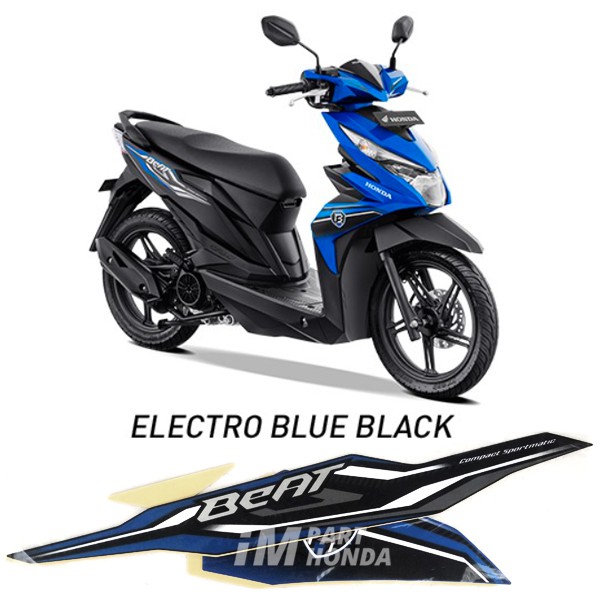 Jual Stiker Beat Eco K Biru Hitam Dof Electro Blue Black Shopee Indonesia