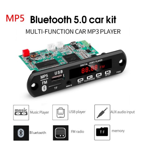 Jual MODUL KIT MP5 12V USB MMC DIGITAL VIDEO PLAYER MP3 MP4 MP5 FM ...
