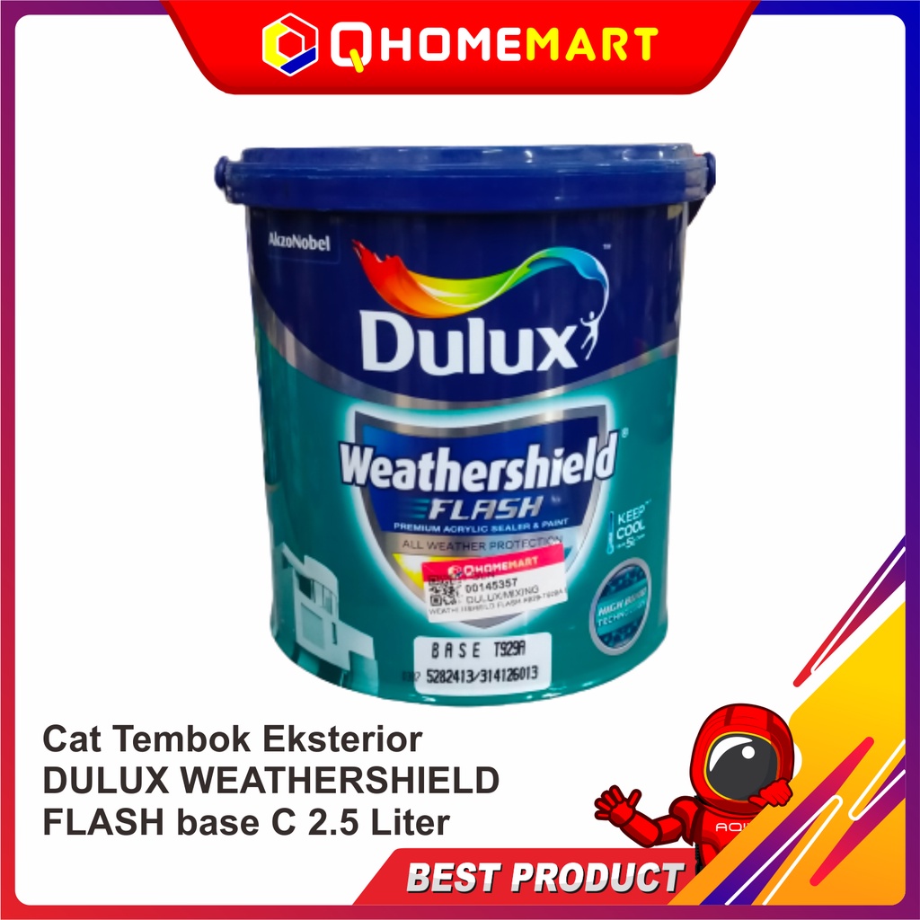 Jual Cat Tembok Eksterior Dulux Weathershield Flash Base C 2 5 Liter