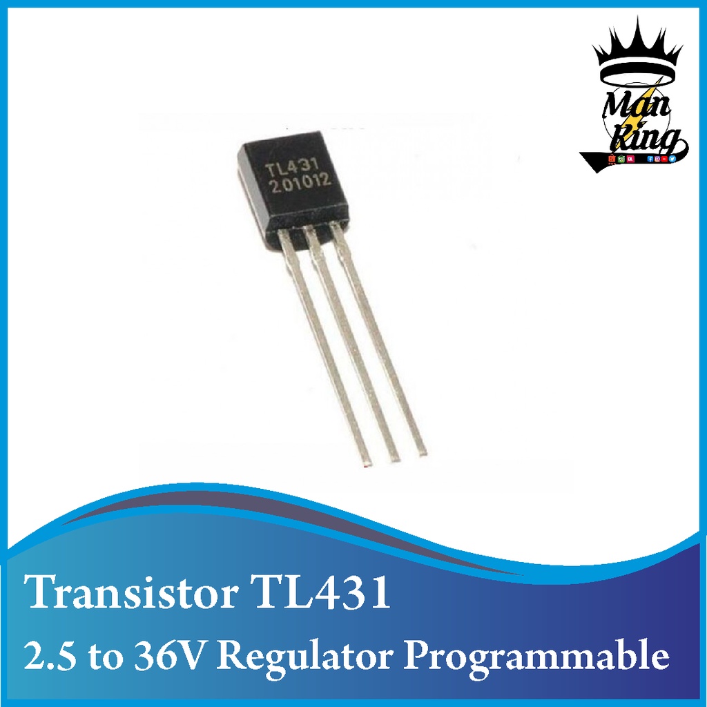 Jual transistor tl431 tl431a regulator precision programmable reference ...