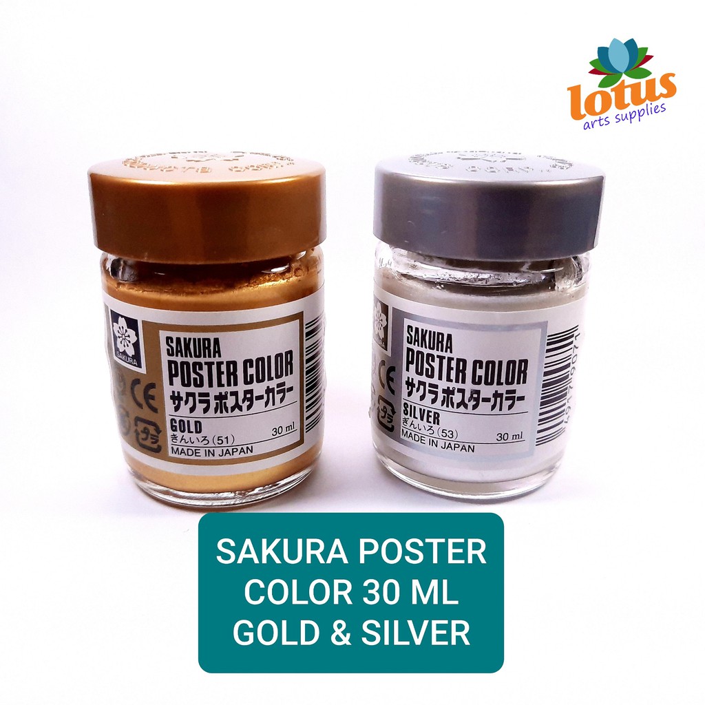 Jual Sakura Poster Color 30ml ( Gold / Silver) | Shopee Indonesia