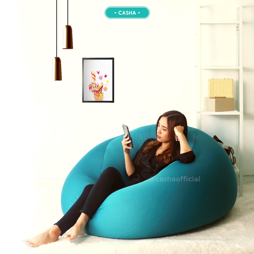 Jual (INSTANT) GUMMY BEAN BAG ROUND plus isi size L BAHAN