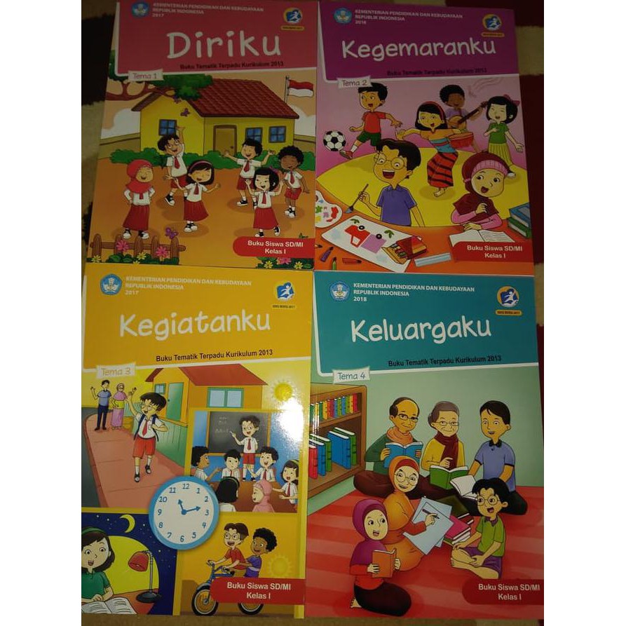 Jual Paket Buku Tematik Sd/Mi Kelas 1 Sd Tema 1 Sampai Tema 4 Revisi ...