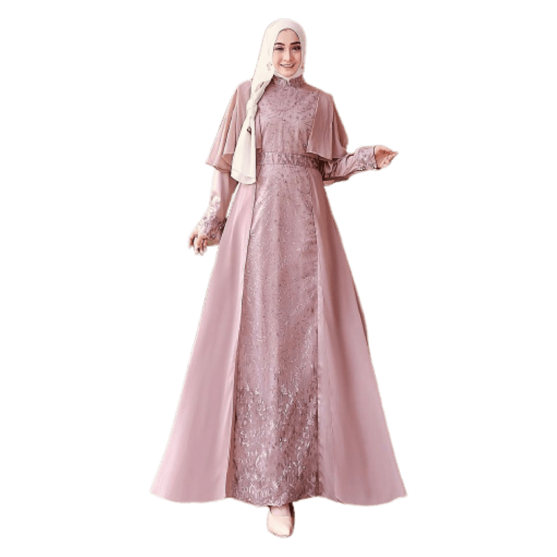 Jual Gamis Mikayla Baju Muslim Wanita Jumbo Gamis Brukat Tile Remaja