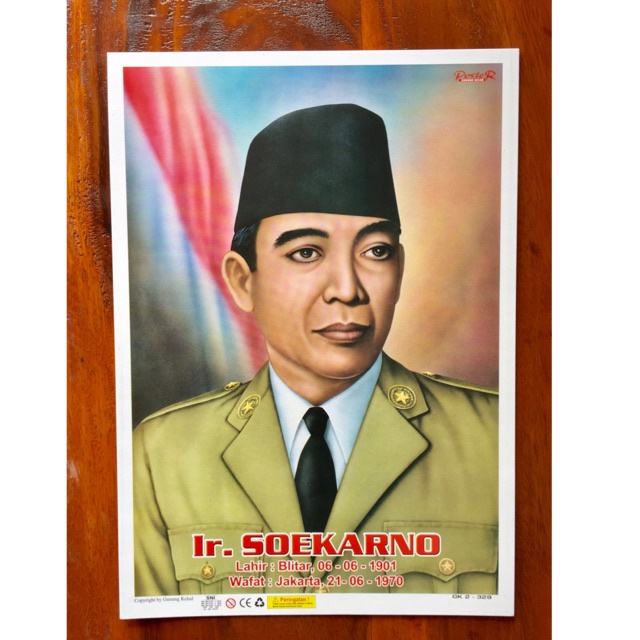 Jual Poster Pahlawan Nasional Indonesia Ir Soekarno Shopee Indonesia