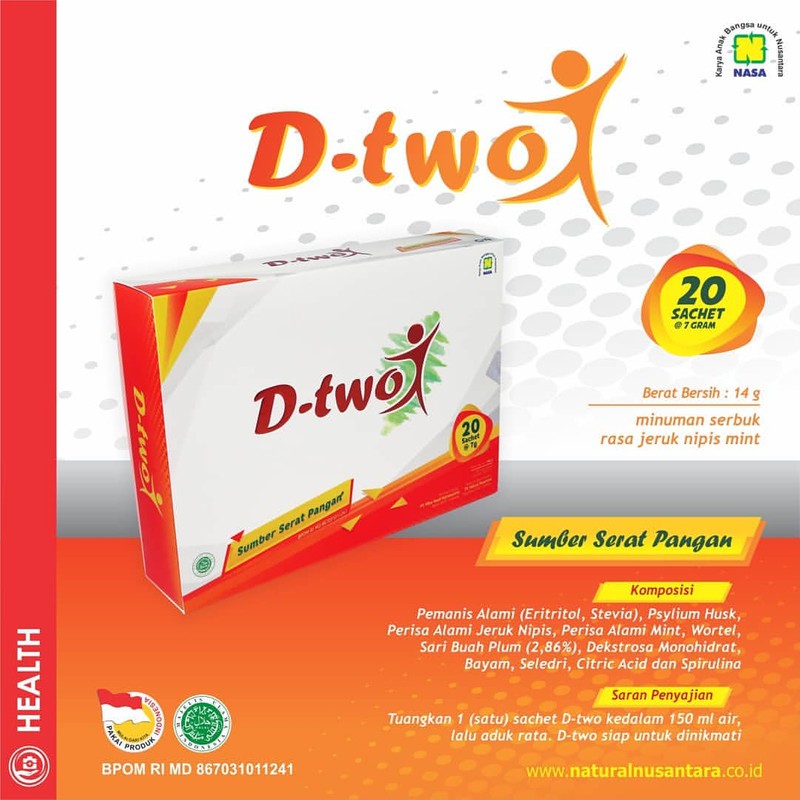 Jual DTWO - Sumber Serat Pangan Alami Pelangsing Tubuh | Shopee Indonesia