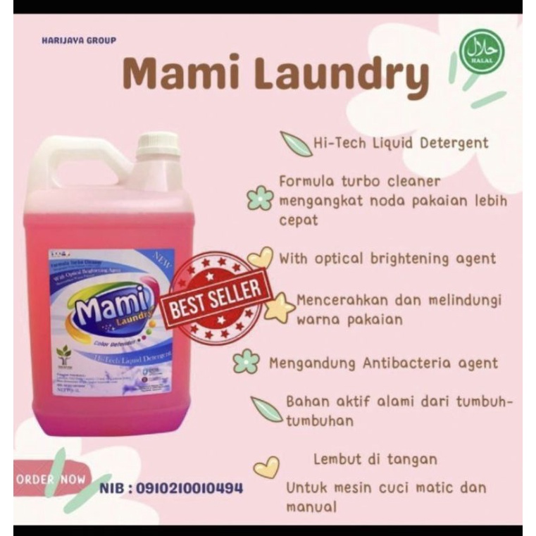 Jual Mami Laundry 5 liter detergen sabun cuci baju deterjen detergent ...