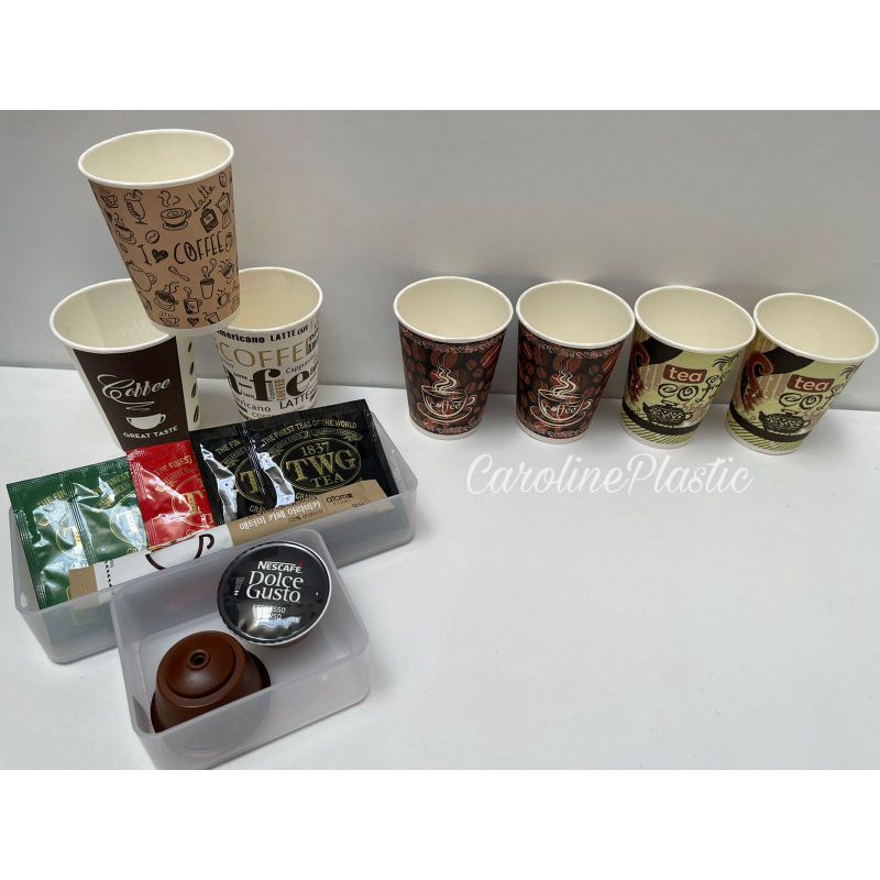 Jual Paper Cup Merk Invori Mix Motif Coffee UK 8 Oz Isi 50 Pcs | Shopee ...