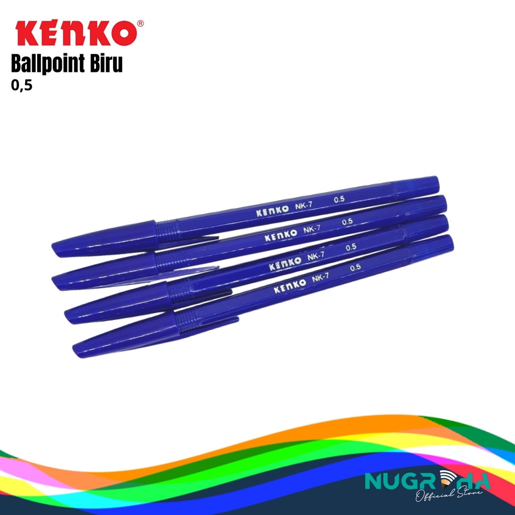 Jual Ballpoint Pulpen Pena Kenko Nk Biru Lusin Shopee Indonesia