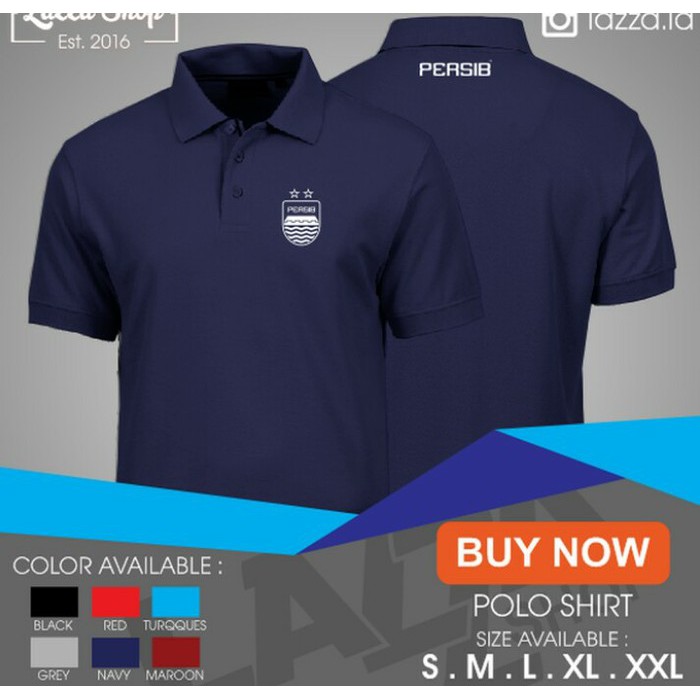 Jual Kaos Polo Shirt Obral Baju Kerah Persib Bandung Bobotoh Polos