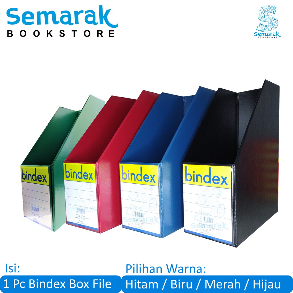 Jual Bindex 1034b Box File Jumbo Hitam Biru Merah Hijau