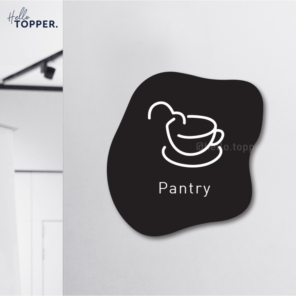 Jual Pantry Sign Board Akrilik Print Signage Acrylic Petunjuk Nama