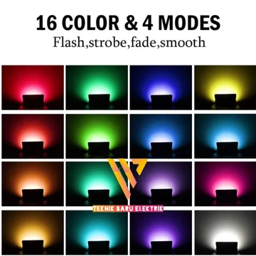 Lampu Sorot Rgb 50W Besar Warna Warni Tebal Emico Hias Taman Panggung Dekorasi Kamar Outdoor