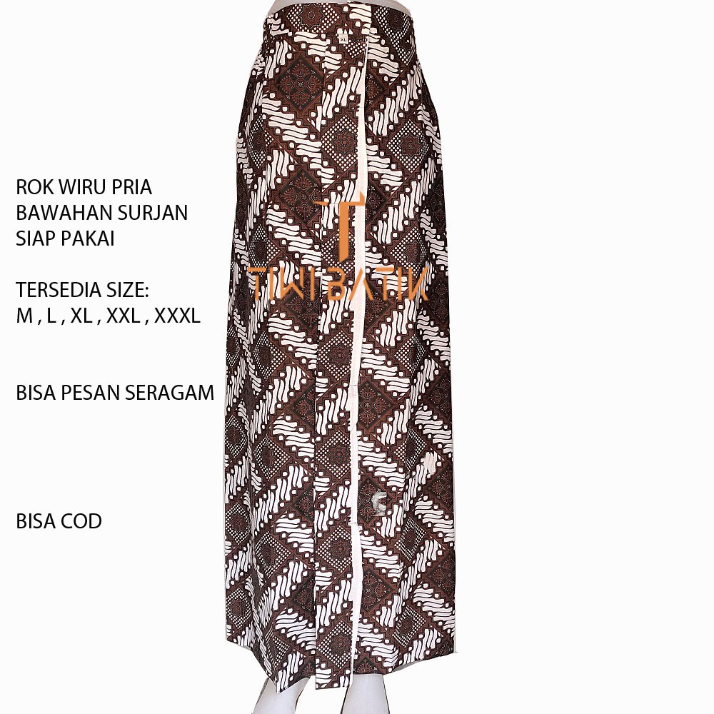 Jual Rok Jarik Wiru Pria Bawahan Surjan Pria Adat Jawa Murah Praktis ...