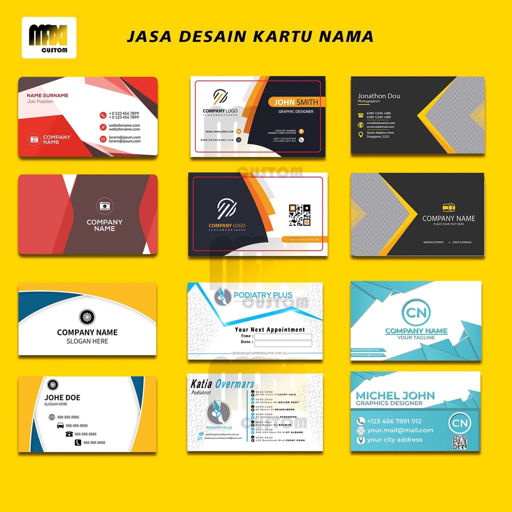 Jual JASA MEMBUAT KARTU NAMA / DESAIN CUSTOM | Shopee Indonesia