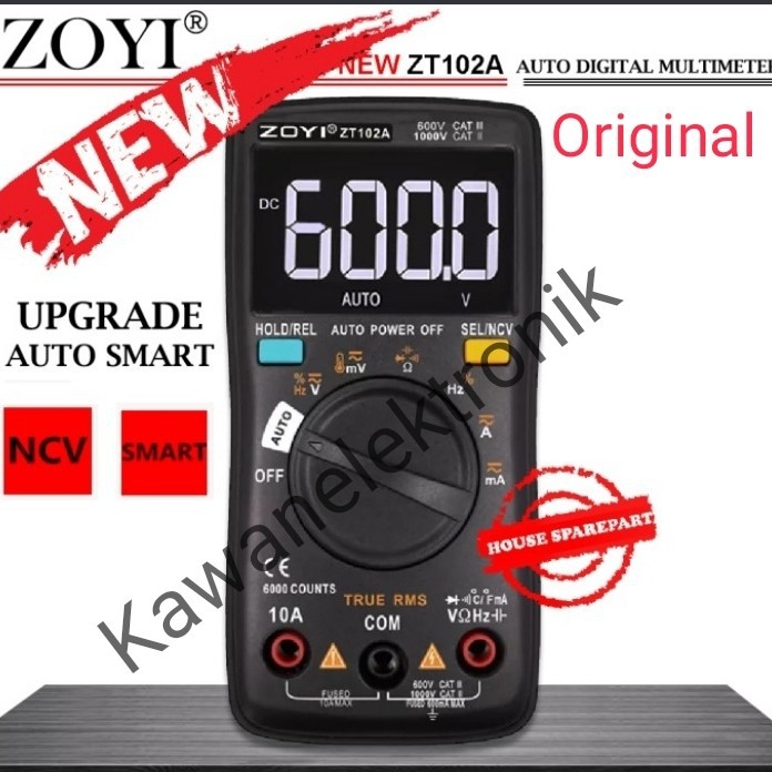 Jual Multitester Digital Original TERBARU ZOYI ZT102A Shopee Indonesia