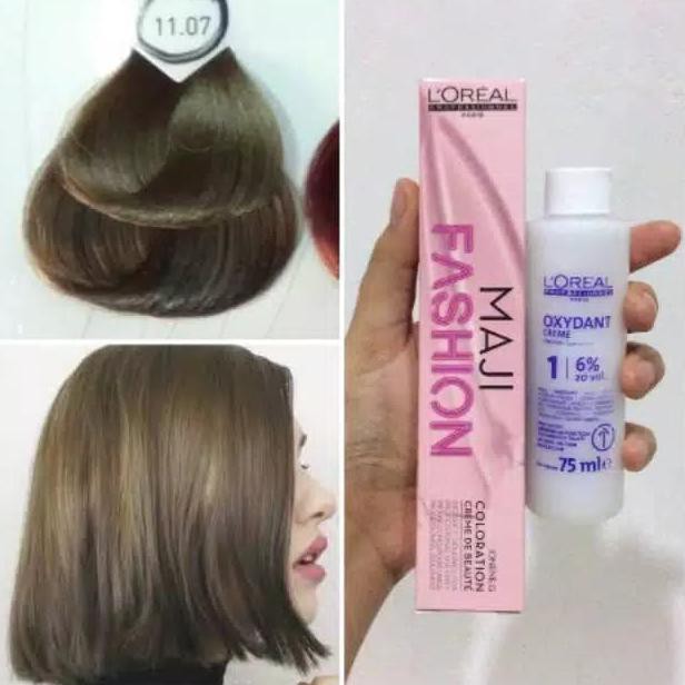 Jual Loreal Maji Fashion P11.07 Matcha Ash Natural Light Brown Cat ...
