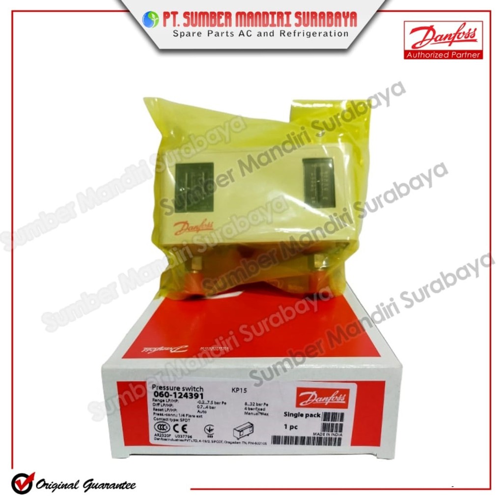 Jual Pressure Switch Danfoss KP 15 / KP15 Auto Manual Reset High Low Shopee Indonesia