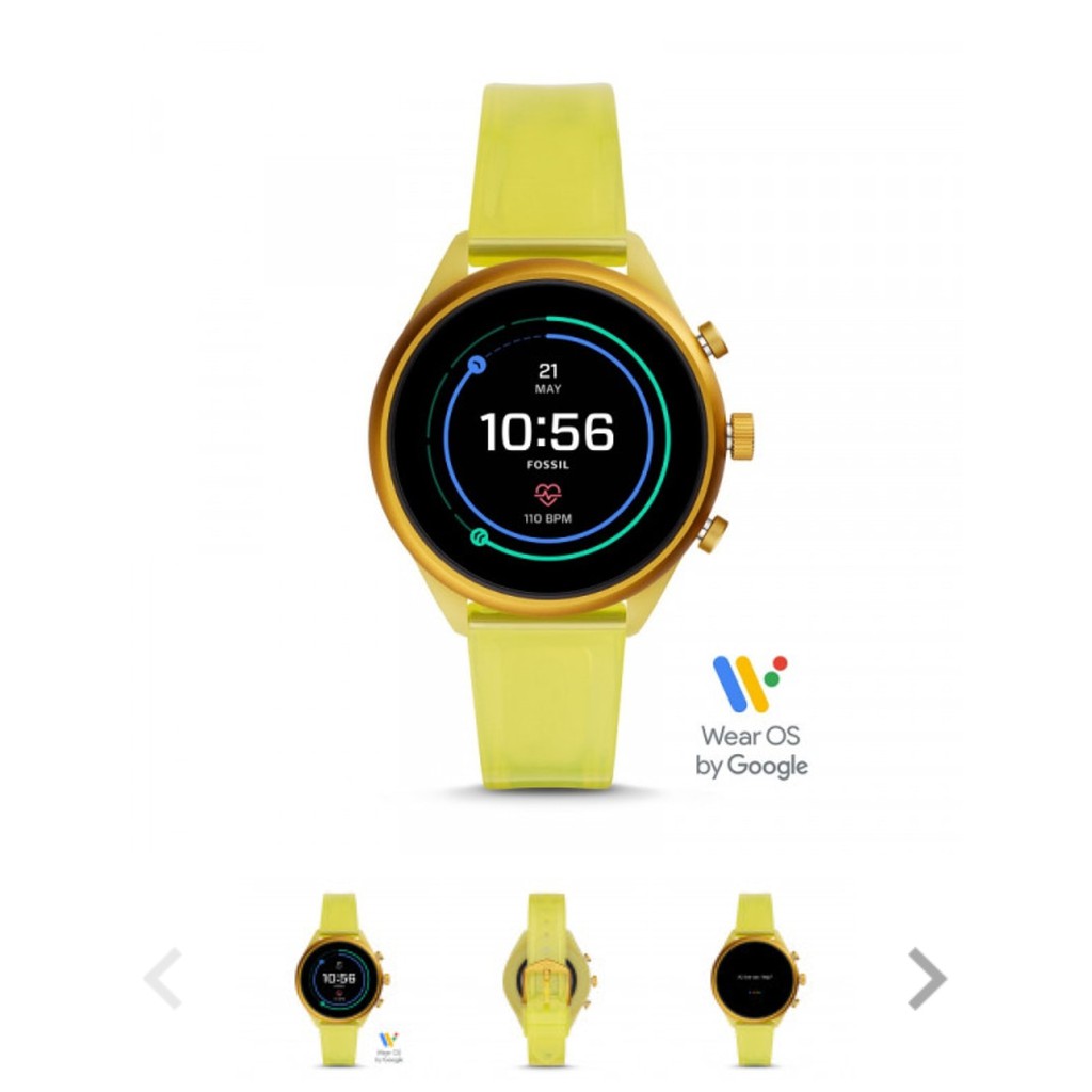 Jual Fossil Gen 4 Sport Smartwatch 41Mm Yellow Silicone FTW6060 Shopee Indonesia