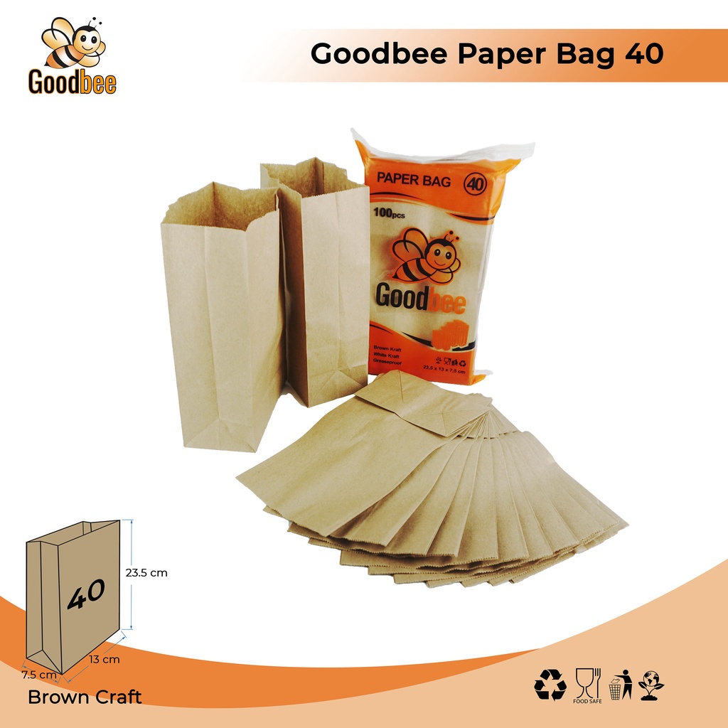 Jual PAPER BAG - SOS BAG 40 BROWN - FRIED CHICKEN - KANTONG KERTAS ROTI ...
