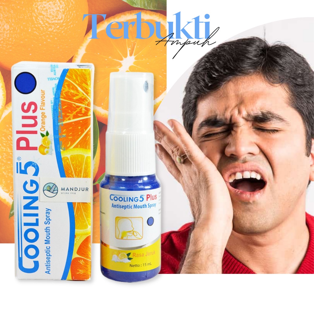 Jual Cooling 5 Spray Plus Obat Sakit Gigi Berlubang Nyeri Linu Radang Gusi Sariawan Obat