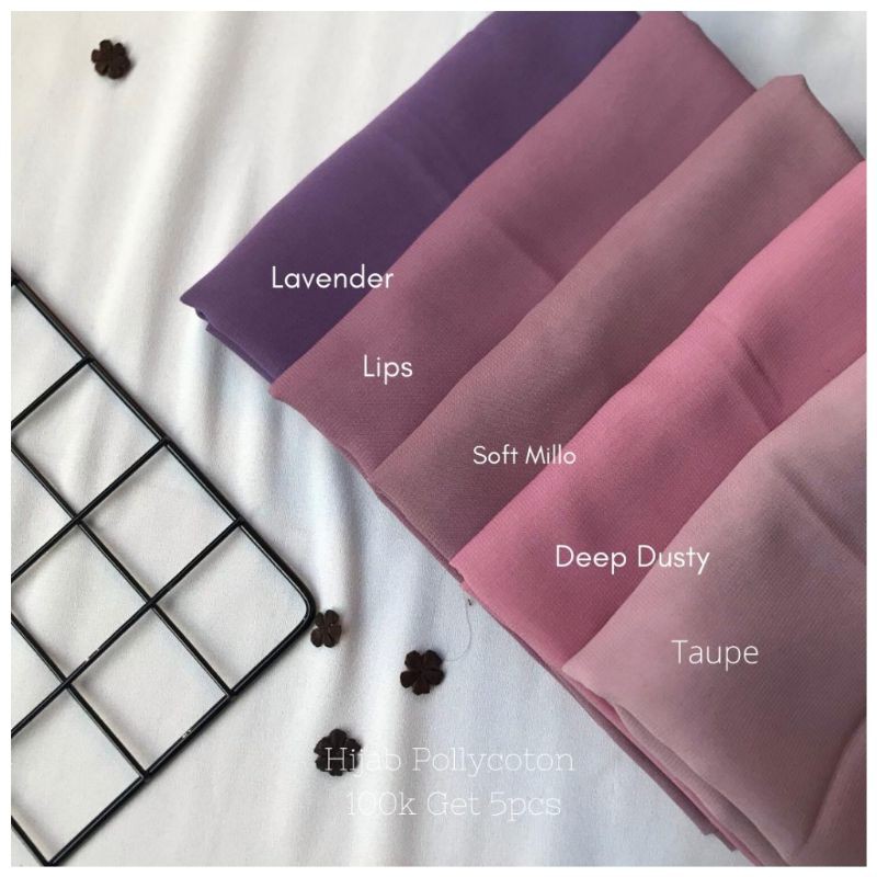 Jual Hijab Pollycotton Hijab Square Lavender Lips Soft Millo Deep Dusty Taupe Shopee 