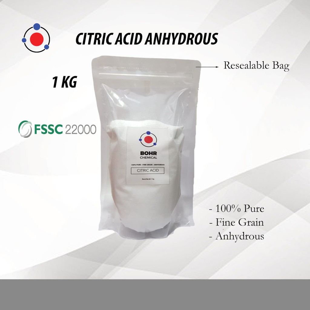 Jual Citric Acid Anhydrous Asam Sitrat Asam Sitrun Food Grade 1 Kg Shopee Indonesia