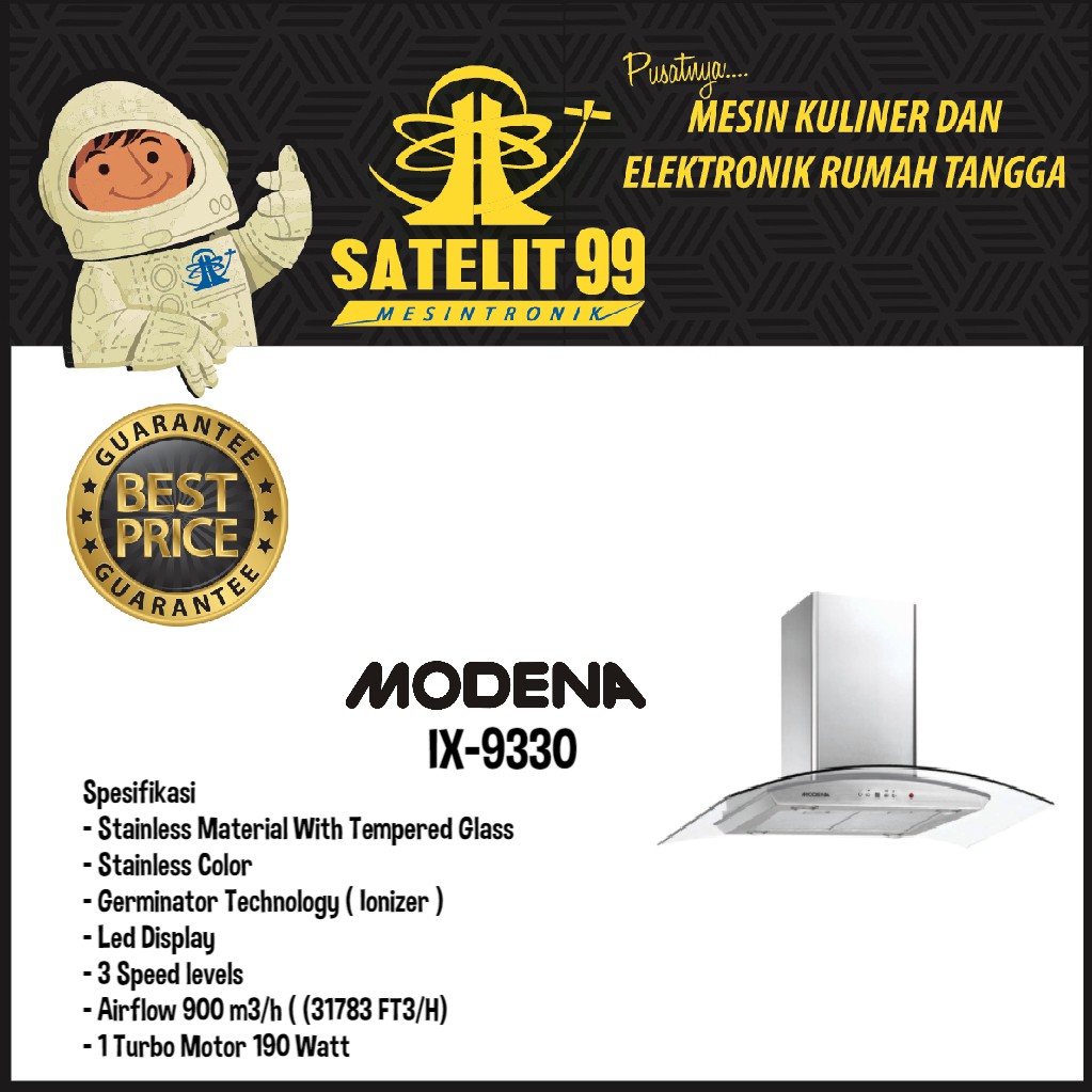 Jual COOKER HOOD ISLAND 90CM MODENA TYPE IX9330 Shopee Indonesia