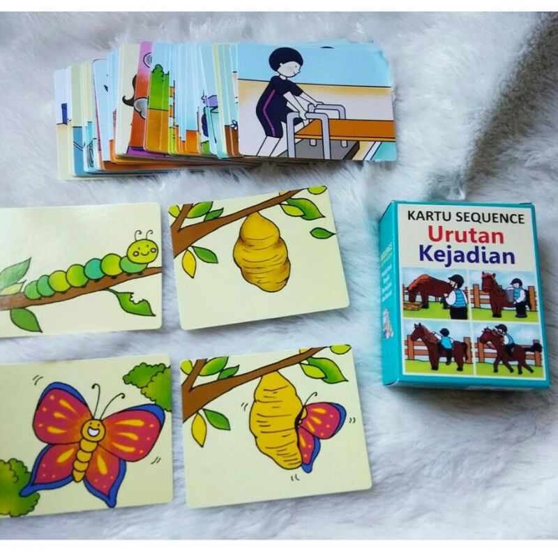 Jual Kartu Sequence Urutan Kejadian Flash Card Edukasi Montessori ...