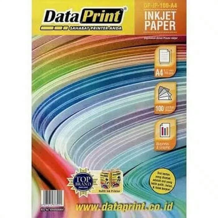 Jual DATAPRINT PAPER INKJET A4 (100 PCS) 100gr | Shopee Indonesia