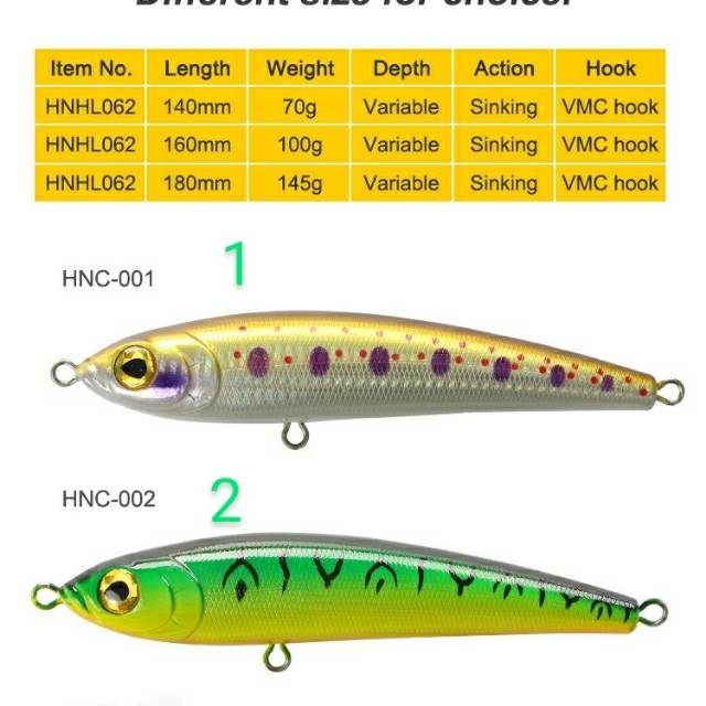CAVY Fishing Stickbait シンキング 100g（Jual Stickbait