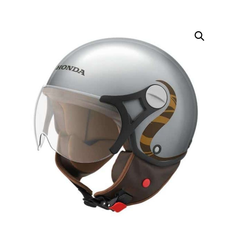 Jual Helm Honda Scoopy Classic Silver Hitam Helmet Scoopy